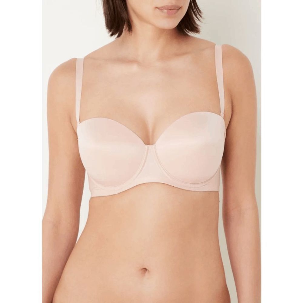 Wolford Sheer Touch Bandeau Bra 34D Rosepowder - Picture 4 of 16